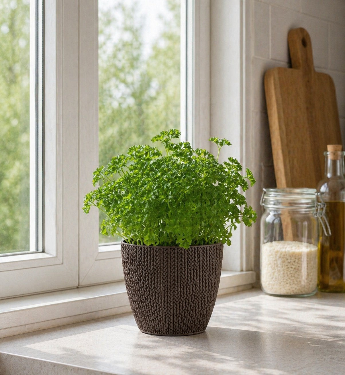 5x Blumentöpfe Mokka Ø 14,0 x 12,5 cm - 1,4 L Pflanztopf Übertopf Blumentopf