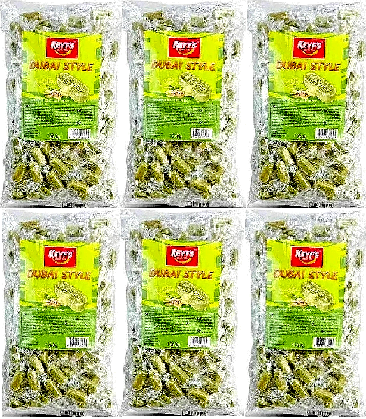 6 x Kamelle Dubai Style Bonbons gefüllt Pistazien Wurfartikel Großpackung