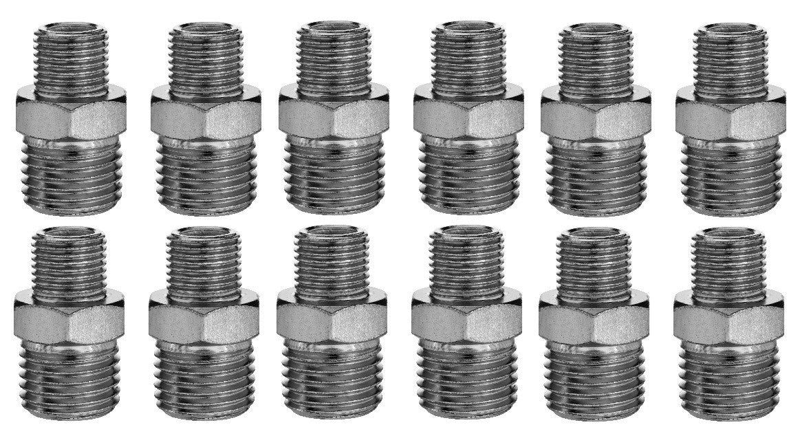 12er Set Rowi Reduziernippel 1/8'' AG x 1/4" AG Reduzierstück Kompressorzubehör
