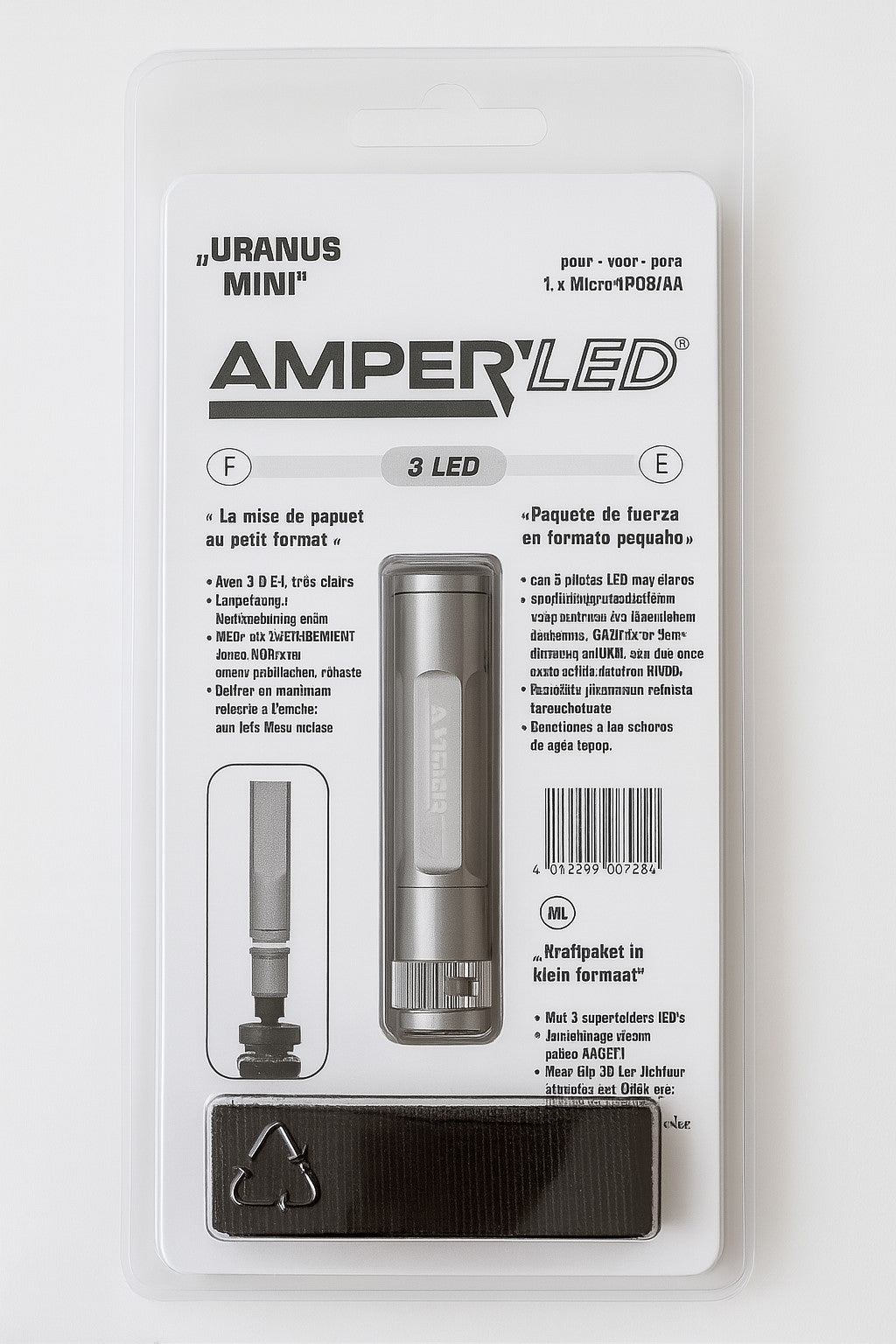 1 Taschenlampe Amper LED Uranus Mini 3LED Outdoor Lampen Minitaschenlampe Licht