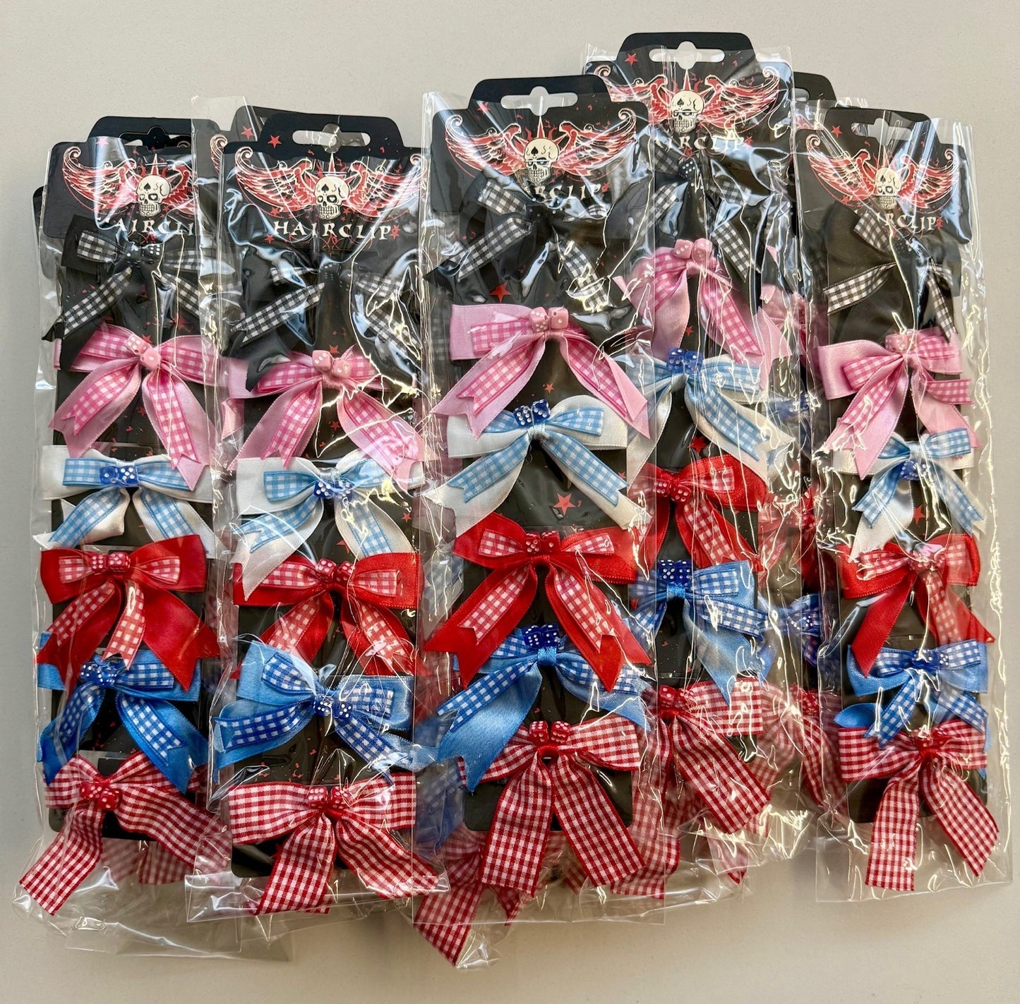 Karton mit min. 72 Haarclips Schleifen Restposten Posten A Ware Aktion Top