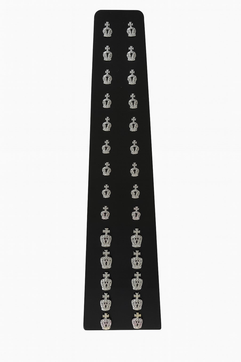 15 Paar Ohrringe Kronen mit glitzer Steine Ohrschmuck Accessoires Earrings Mode