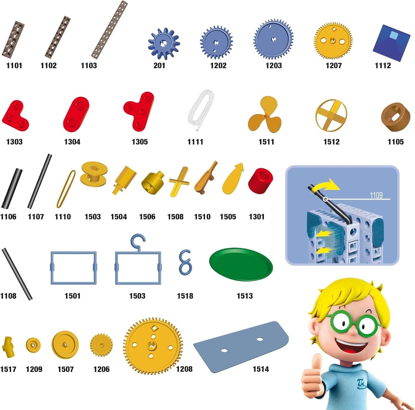Lisciani 100866 I´m a Genius Science Mechanisches Labor Experimente Baumaschinen