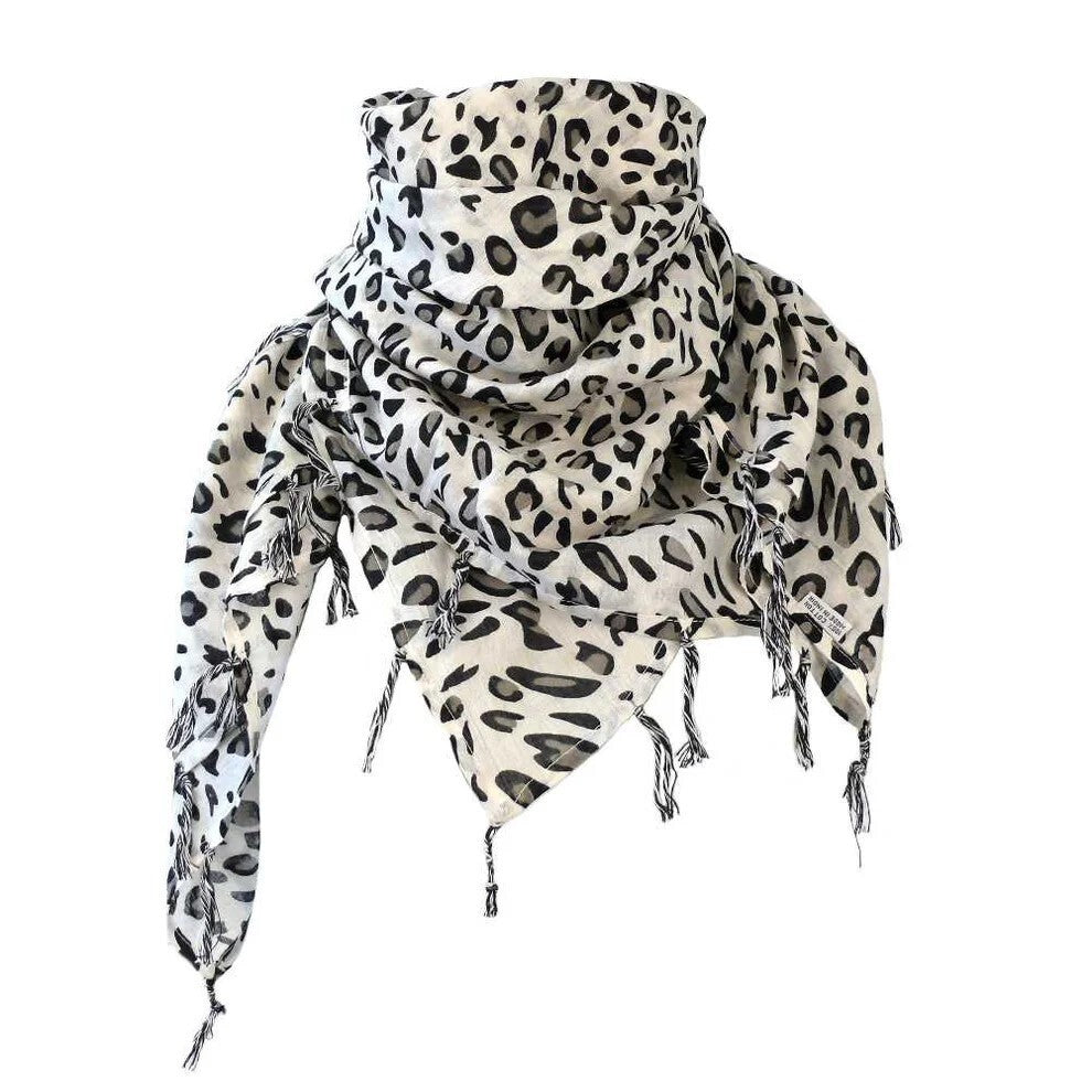 3x Leopard Damen-Halstuch Schal Tuch Chiffon Animal Print Mode Accessoire Sommer