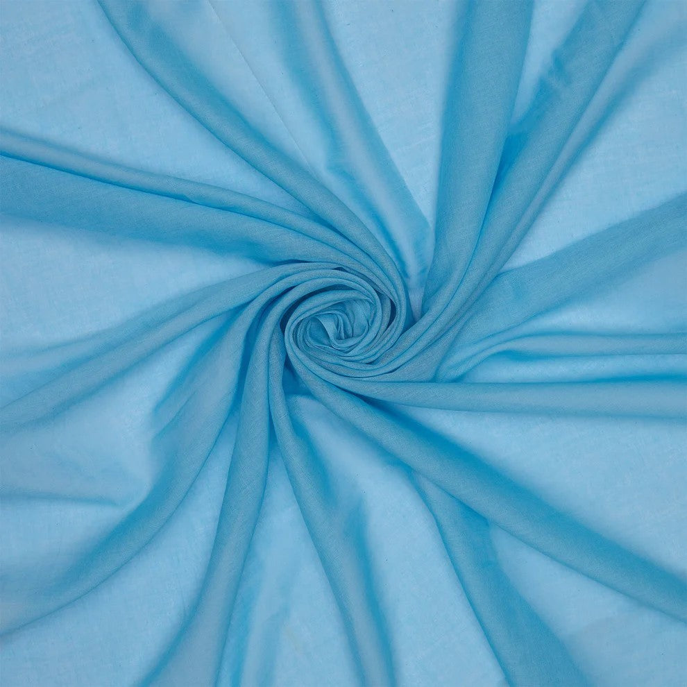 Baumwolltuch Hellblau Kopftuch Halstuch Schal Bandana Accessoires Damen Mode