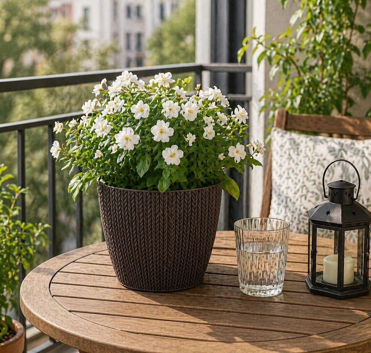 5x Blumentöpfe Mokka Ø 17,3 x 15,3 cm - 2,5 L Pflanztopf Übertopf Blumentopf