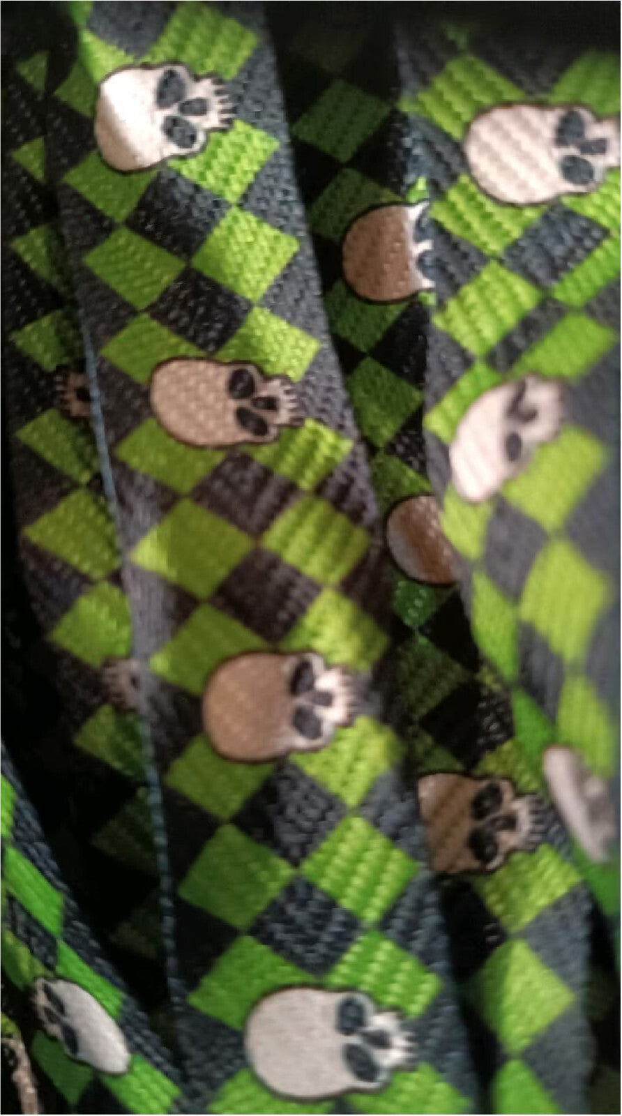 1 Karton 50 Paar Schnürsenkel Skull Totenkopf Karo Schwarz Grün 116cm 20mm