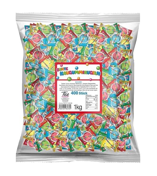 1200 Bunte Kaugummikugeln Kaugummi Wurfmaterial Wurfartikel Fasching Umzug