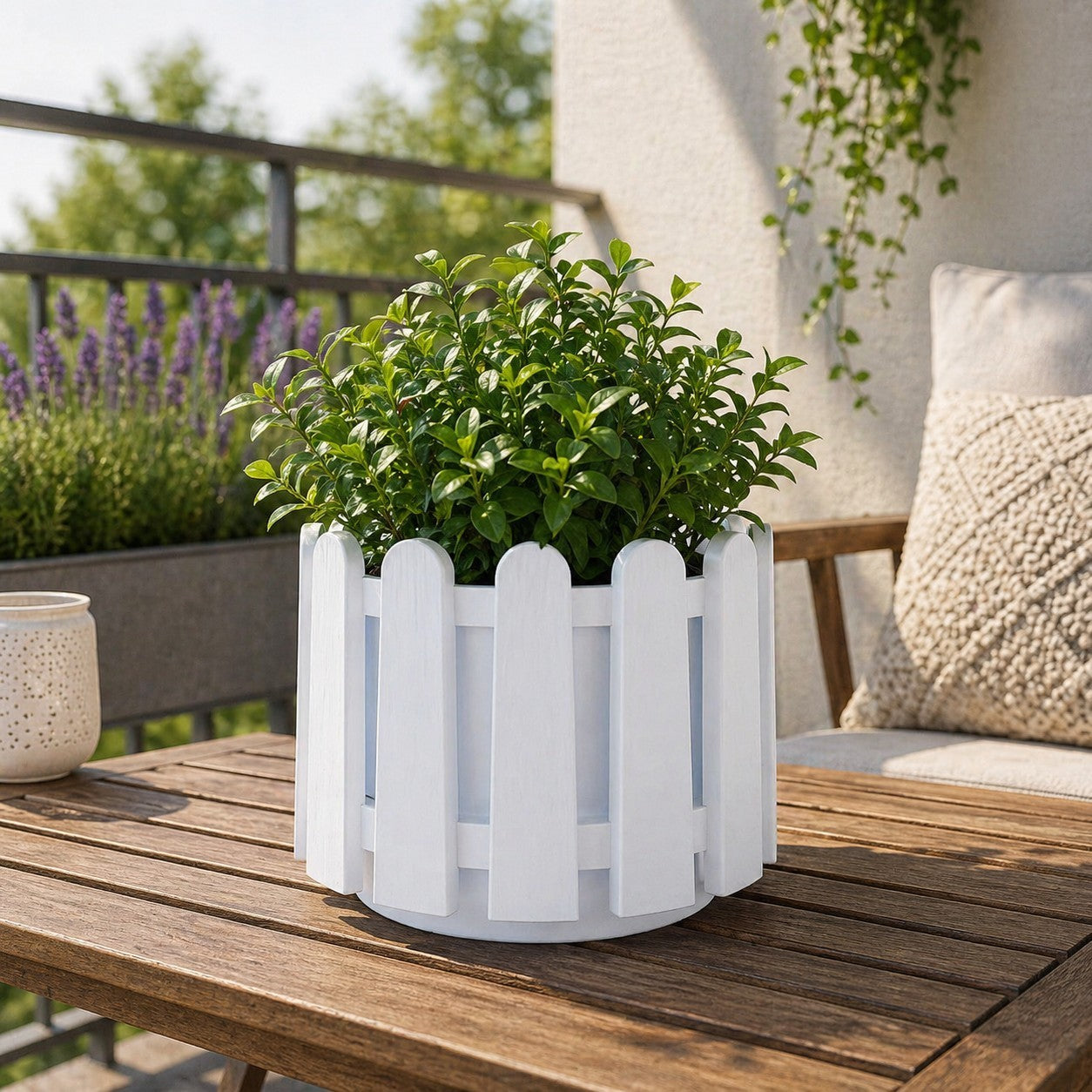 4x Blumentöpfe Weiß Ø 26,0 x 24,0 cm - 6,6 L Pflanztopf Übertopf Blumentopf