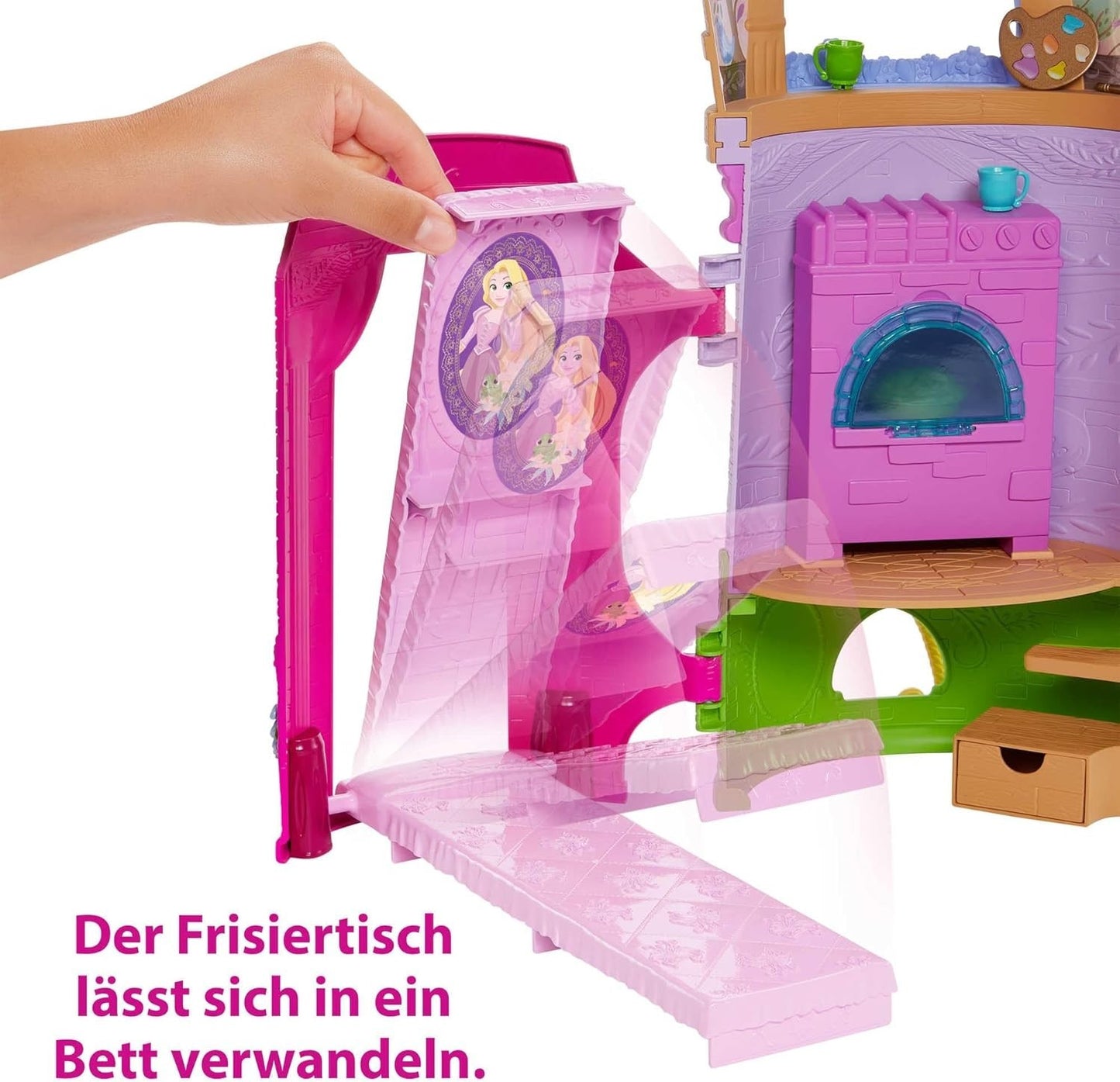 Mattel HMV99 Disney Princess Rapunzels Turm mit Puppe und Zubehör Prinzessin