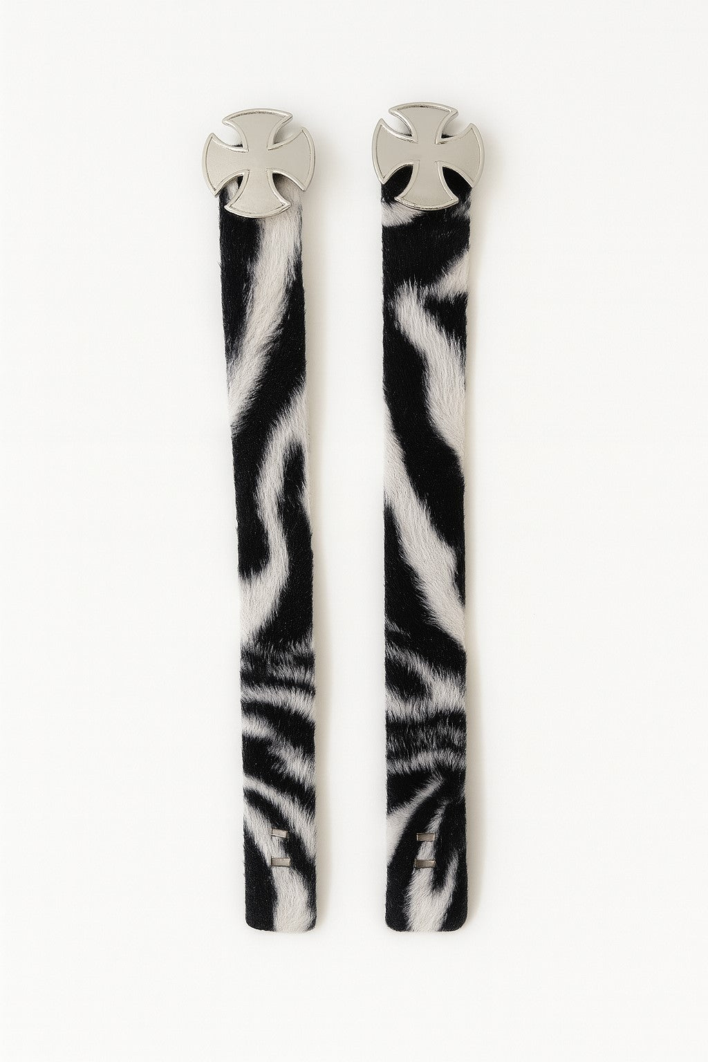 2er Set Armband Kreuz Zebra Biker Punk Gothic Rock Festival Unisex Armschmuck