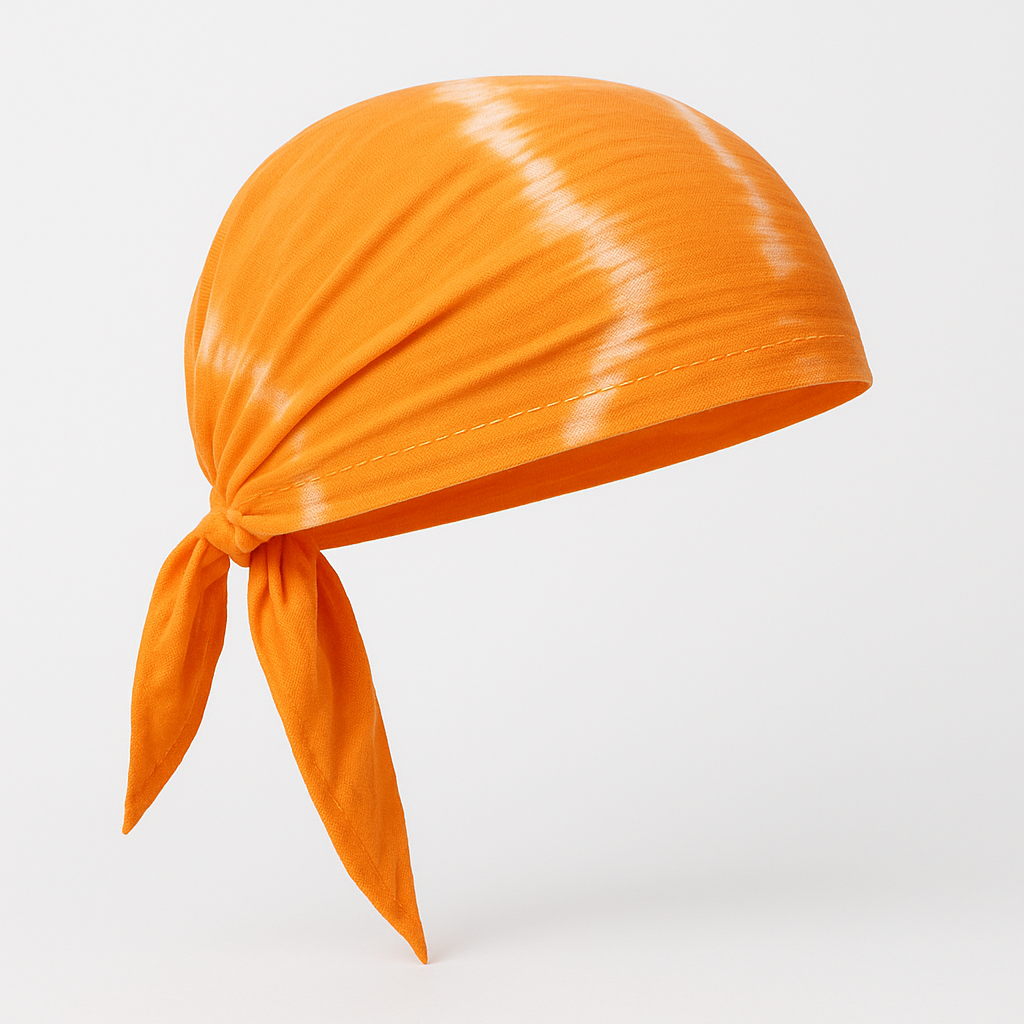 Bandana Kopftuch Orange Leicht Sommer Biker Piratentuch Mütze Sonnenschutz