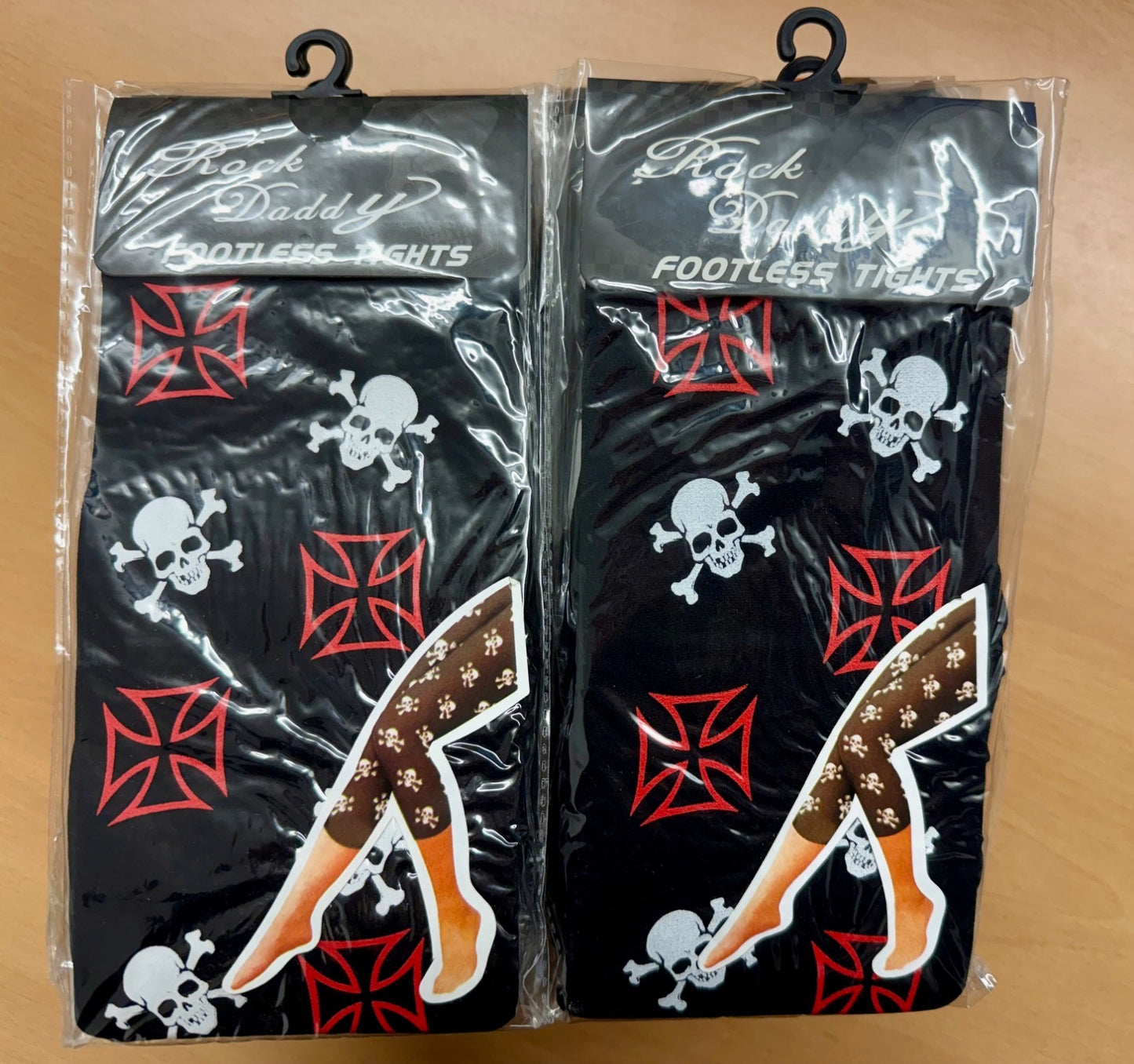Karton mit min. 15 Leggins/Strumpfhosen Kreuz/Totenkopf Skull Restposten Posten Aktion