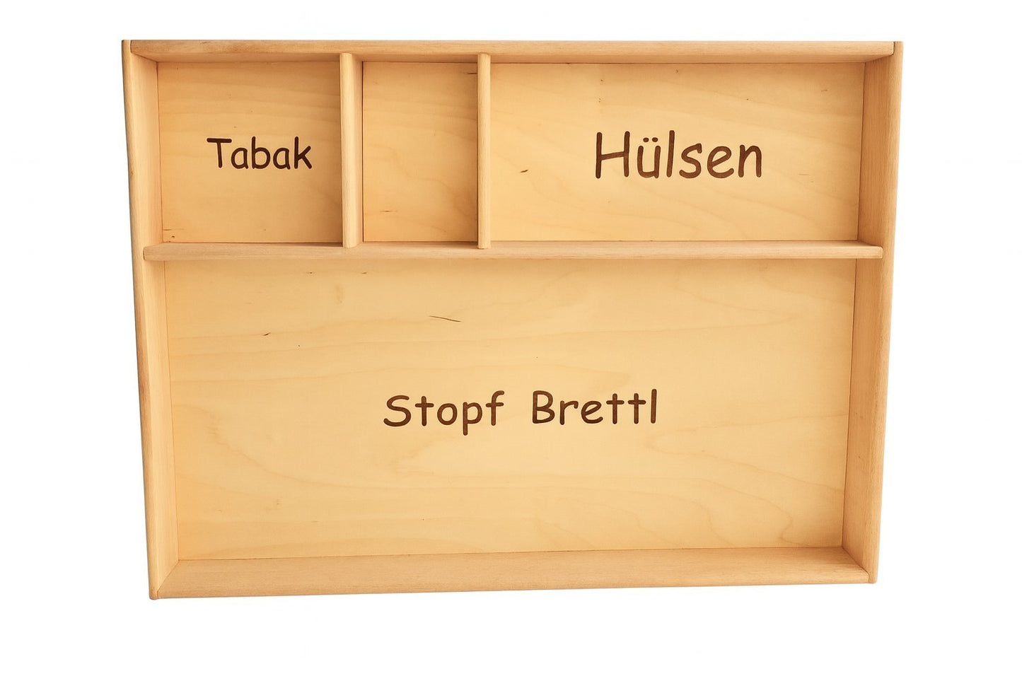 1x Tabak Stopfbrett Hülsen Tabak Zigaretten Holz Buche Handmade Tray Tablett