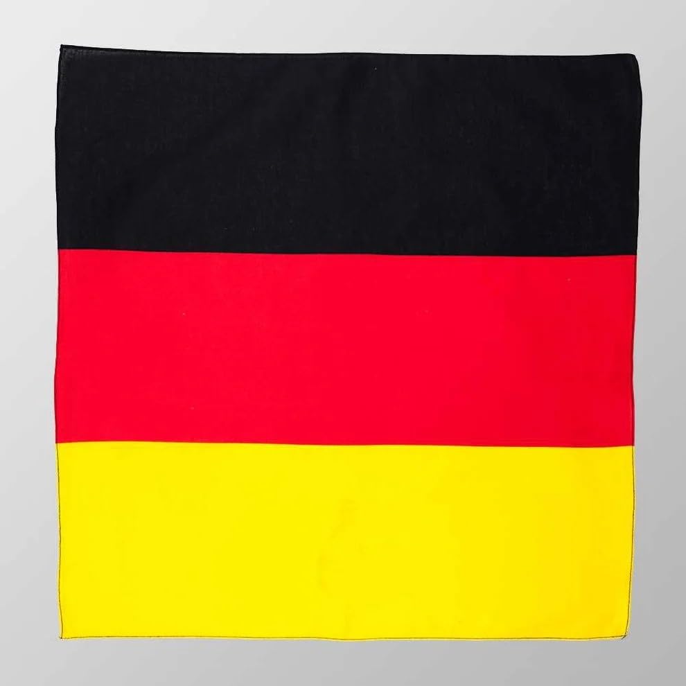 Bandana Halstuch Deutschland Flagge – Baumwolltuch Accessoire für Sport, Freizeit & Mode