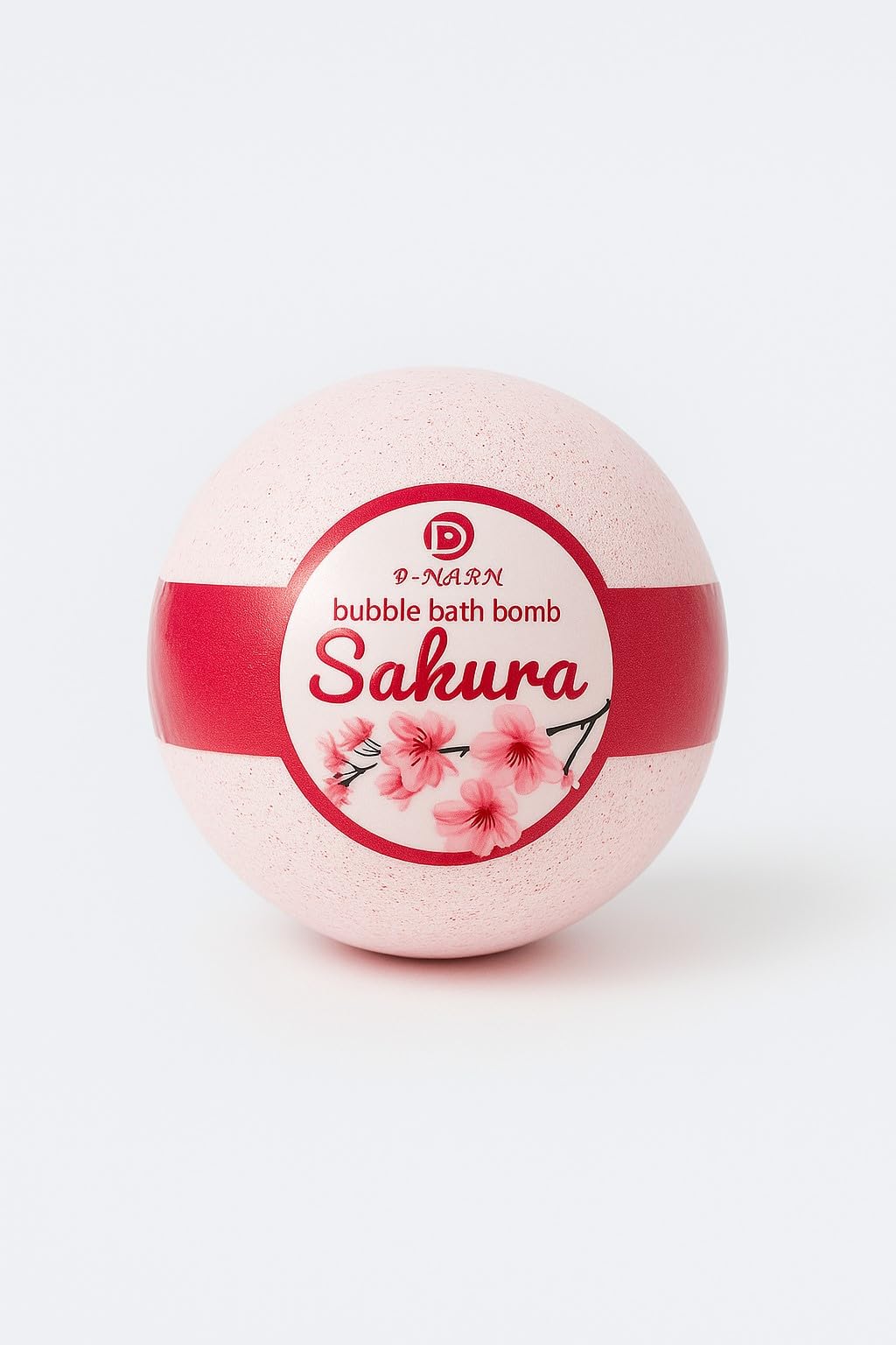 Badebombe Sakura – Handgemachte Badekugel mit japanischer Kirschblüte – Pflegendes Badeerlebnis mit ätherischen Ölen & sprudelndem Effekt – Ideal als Geschenk oder für Wellness zuhause