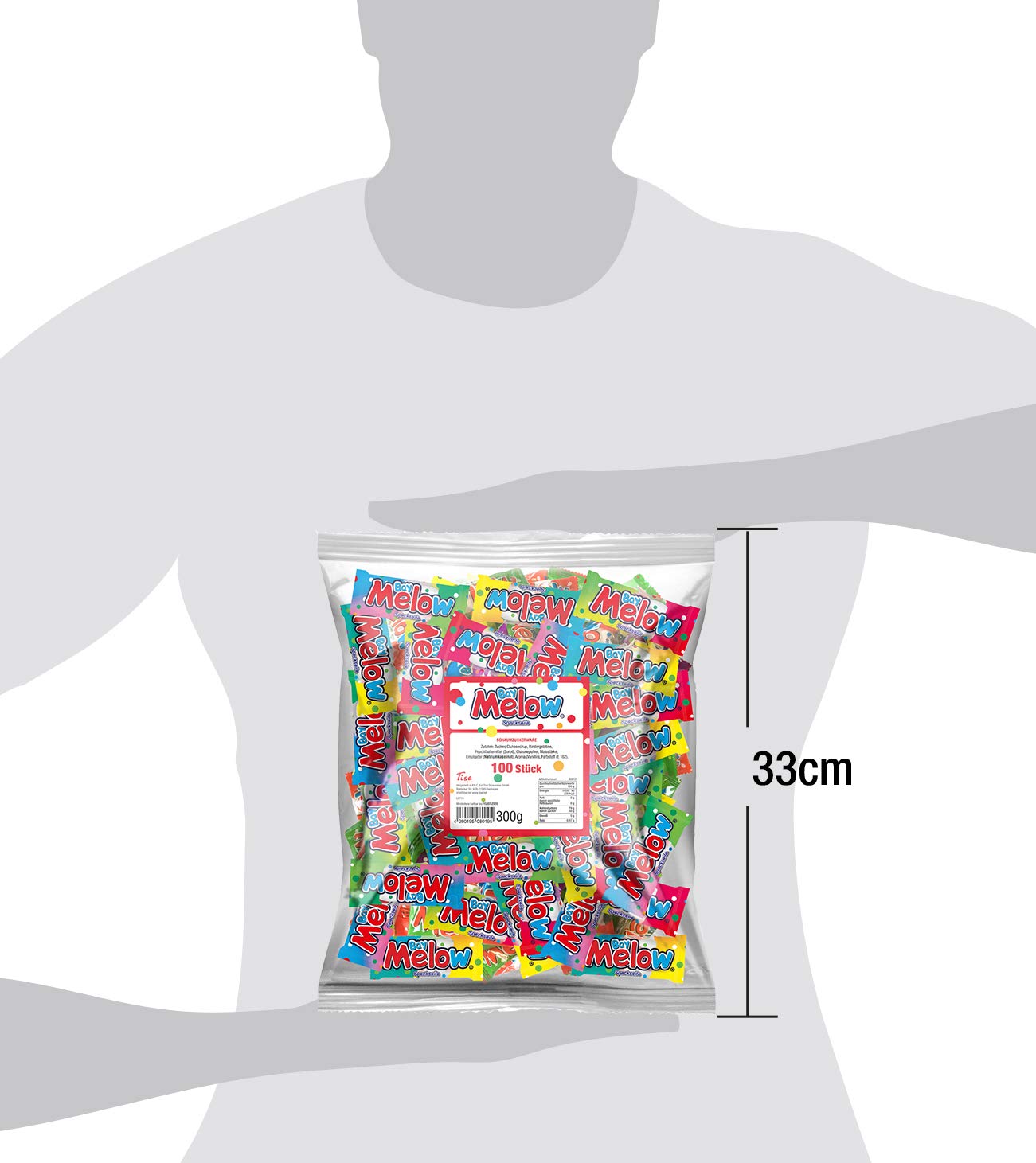 Tise Süsswaren Bay Mellow Speckseile Karton - Marshmellow, Wurfmaterial für Karneval und Fasching, Give Away, 12x100 Stück
