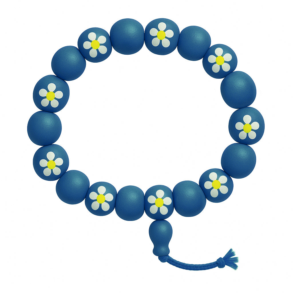 12x Blumen Armband Kinder Mädchen Holzperlen Mitgebsel Party Set