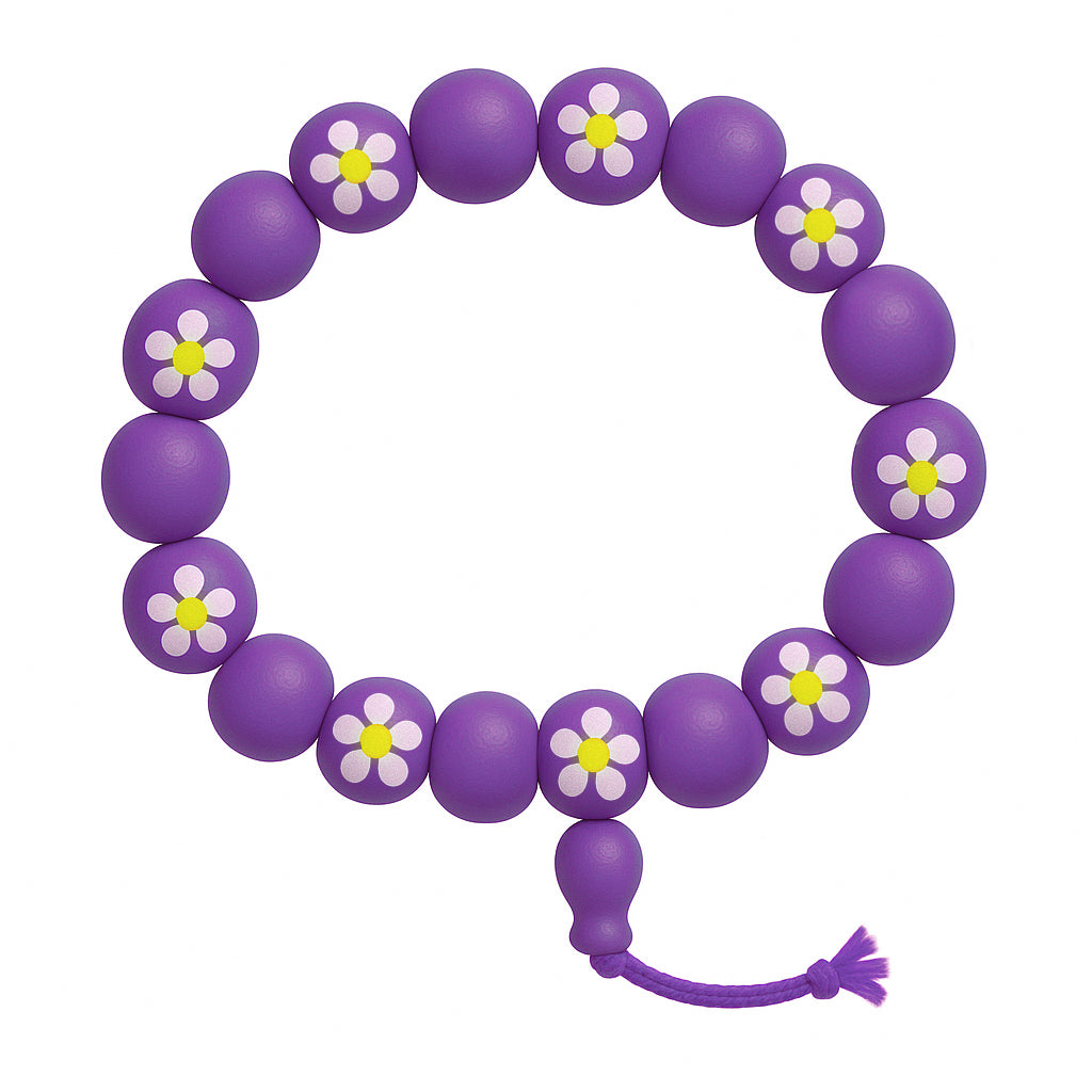 12x Blumen Armband Kinder Mädchen Holzperlen Mitgebsel Party Set