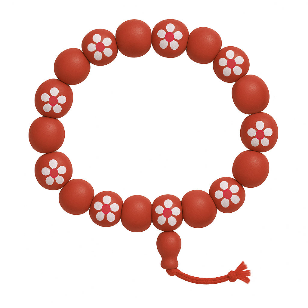 12x Blumen Armband Kinder Mädchen Holzperlen Mitgebsel Party Set