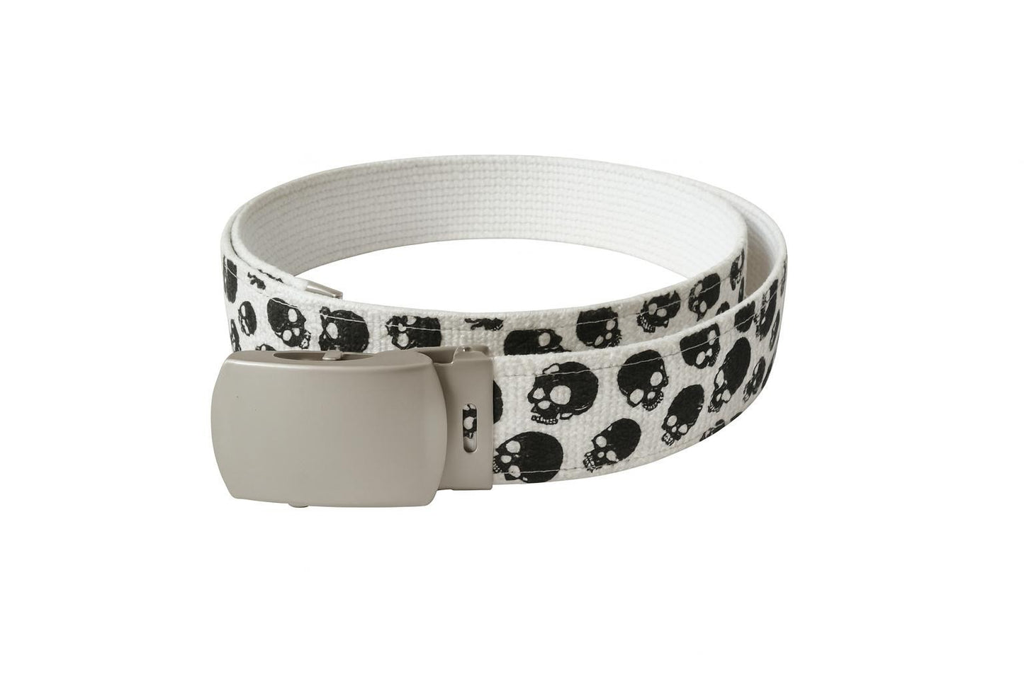 Gürtel Belt Weiß Totenköpfe Hüftgürtel Jeansgürtel Rockabilly Biker Punk Rocker Mode