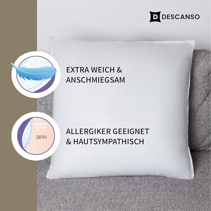 2er Set Kopfkissen Füllkissen Seitenschläfer ✔️ viele Größen