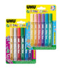 2x Uhu 6er Set Glitter Glue Original + Shiny Glitzer Kleber Basteln Dekorieren