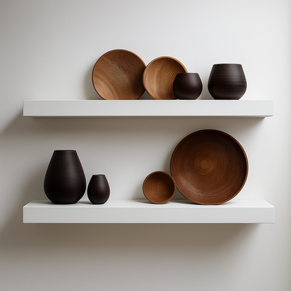 Schweberegal 61 cm Weiß 2x Set Floating Shelf Wandregal Wandboard modern Regal