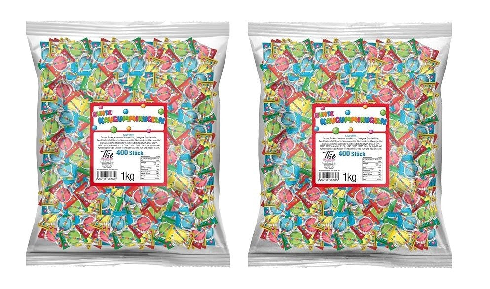 1200 Bunte Kaugummikugeln Kaugummi Wurfmaterial Wurfartikel Fasching Umzug
