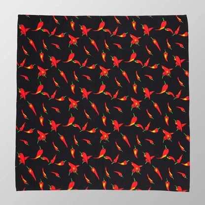 Bandana Kopftuch Halstuch Schwarz Hot Chili Accessoire Freizeit Tuch Biker Chilischote