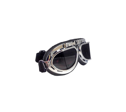 Bikerbrille im Retro Design Dunkle Gläser Fliegerbrille Sonnenbrille Brille
