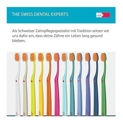2x edel white Flosserbrush Intensive Zahnbürsten Soft Schweiz Zahnbürste Zähne