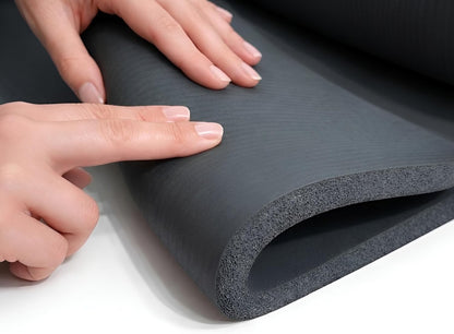 2x diMio Gymnastikmatte Yogamatte Fitnessmatte Schwarz 185x60x1cm inkl. Tragegurt Sportmatte