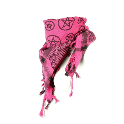 Palästinensertuch Shemagh Kufiya Tuch Pink Pentagramm Schal Pali Tuch Mode