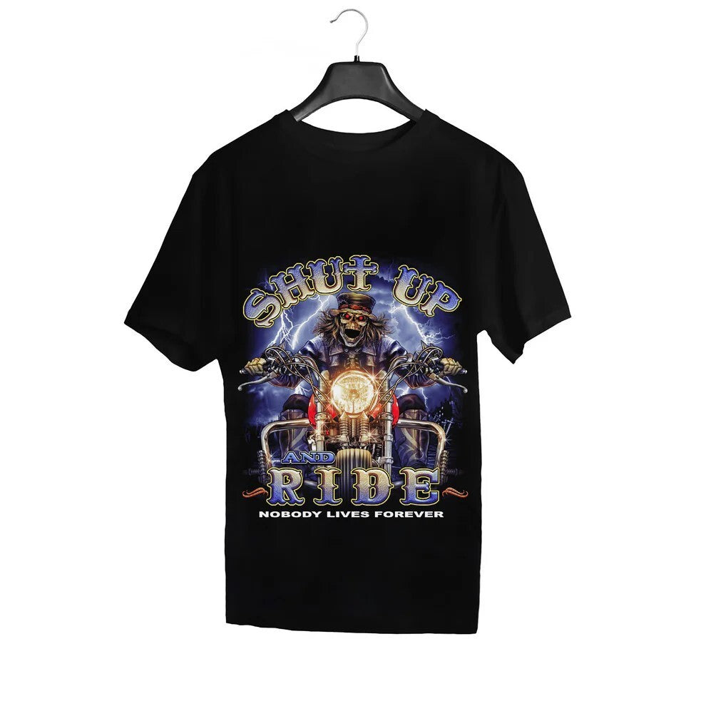 Wild Clothing Shut up and Ride T-Shirt Größe XXL Baumwolle Motorrad Totenkopf Skull