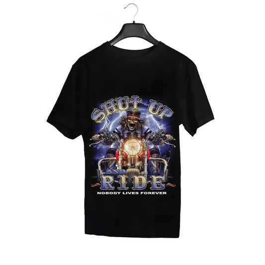 Wild Clothing Shut up and Ride T-Shirt Größe XXL Baumwolle Motorrad Totenkopf Skull