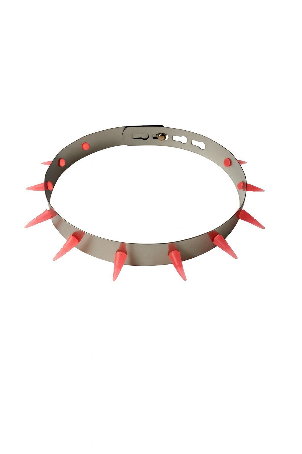 Halsband Silber mit kleinen Pinken Spikes Choker Punk Rock Gothic Festival Mode