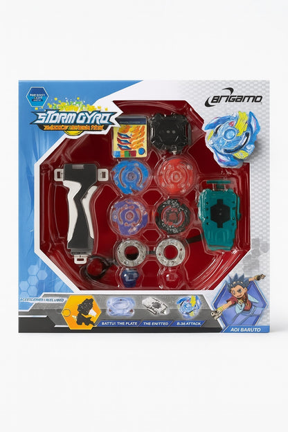 Brigamo Storm Gyro mit Kreisel und Zubehör Blowout Gyro Spiel Spielzeug Spaß