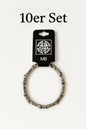 10er Set Armkette Silber Farben Armband Herren Biker Rocker Accessoires Schmuck