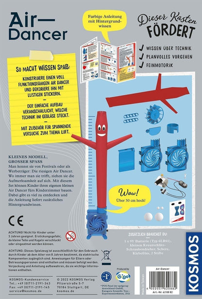 Kosmos 620882 - Air Dancer Experimentierkasten Bausatz Lufttänzer 30 cm Spiele