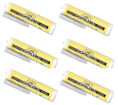 6x Superglass Dichtkleber frostbeständig Baukleber Fenster Fassade Innen Außen