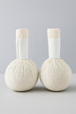 2er Set Kräuterstempel Thai Body Herbal Compress Massage Wellness Weiß je 200g