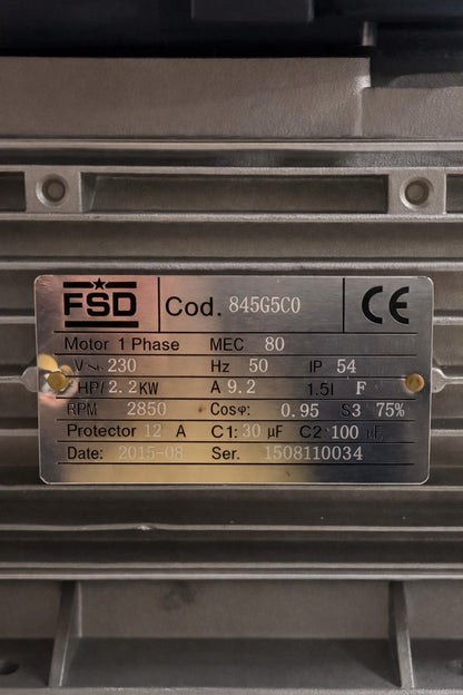 1x FSD Einphasen-Elektromotor 230V Wechselstrommotor Einphasenmotor 1 Phase
