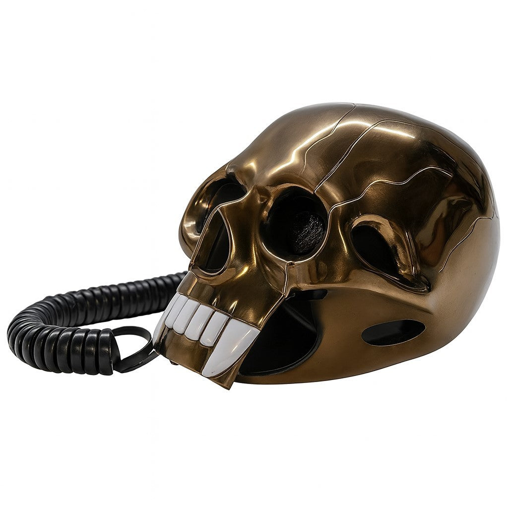 Telefon Vampir Totenkopf Skull Schwarz Skull Festnetz Schnurgebunden Festnetztelefon