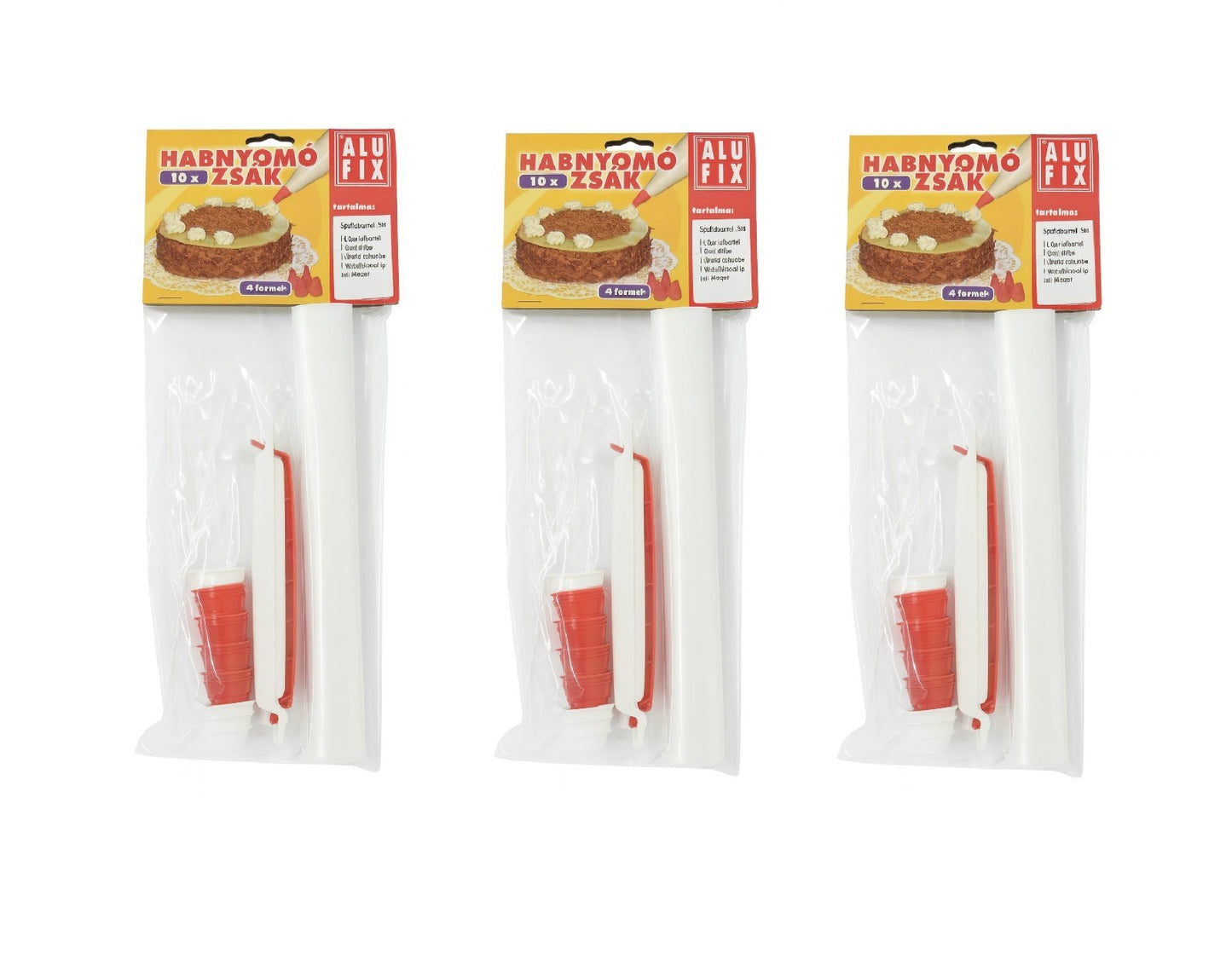 3er Set Spritzbeutel inkl. Tüllen Spritztüllen Torten Zubehör Dekoration Backen