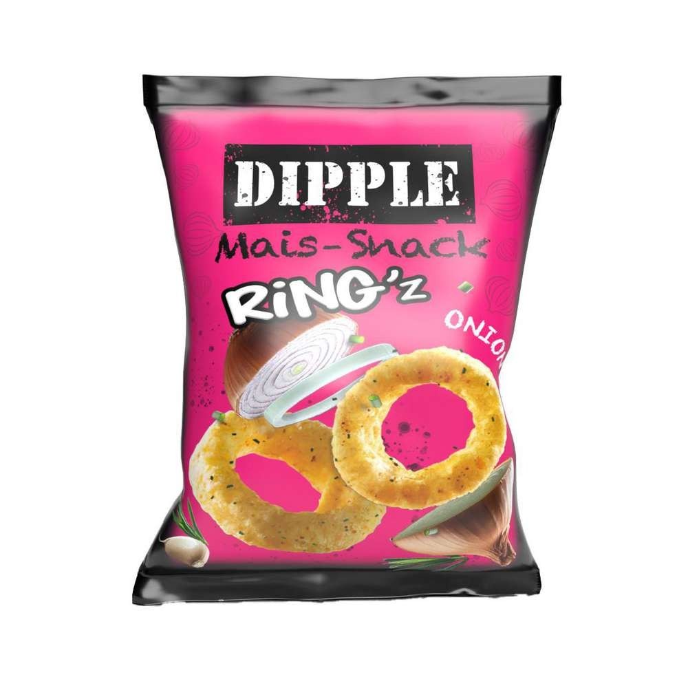 XL Dipple Mais-Snack Ring´z Onion (72x20g) Wurfartikel Zwiebelringe Snack Chips