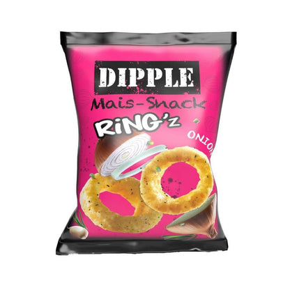 XL Dipple Mais-Snack Ring´z Onion (72x20g) Wurfartikel Zwiebelringe Snack Chips