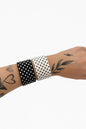 2er Set Armband Schwarz und Weiß Gepunktet Rockabilly Retro Polka-Dots Vintage