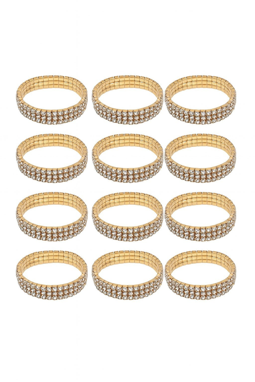 12er Set Armbänder Gold Glitzer Armreif Schmuck Elastisch Geschenk Modeschmuck