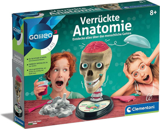 Clementoni 59221 Galileo Lab Verrückte Anatomie Experimentierkasten Schädel
